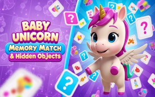 Image Baby Unicorn Memory Match & Hidden Objects